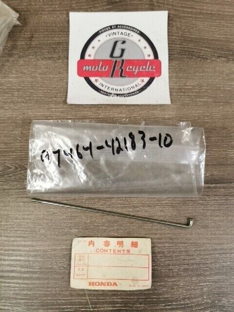 NOS HONDA CB100 1970 1971 SPOKE 10X171 5 NO NIPPLE 97464-42183-10 H87