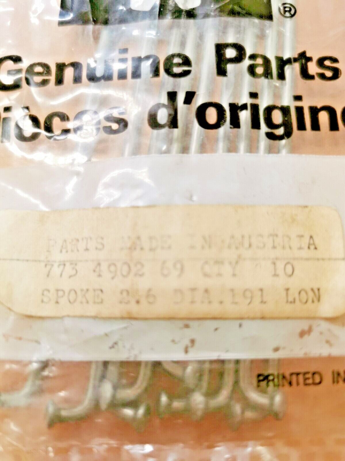 NOS BOMBARDIER PUCH MAXI  SPOKE  773-490-269  QTY 9  P1