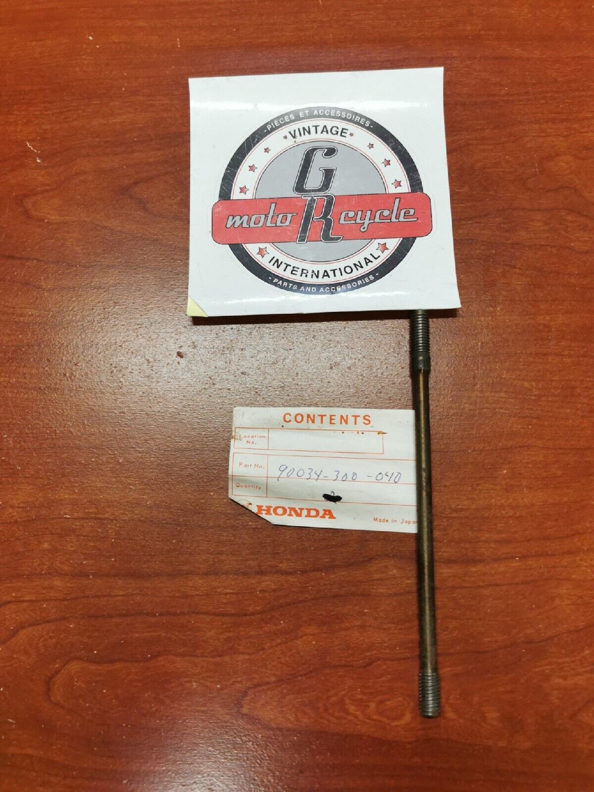 NOS Honda CB750K F A BOLT B, CYLINDER STUD 90034-300-040 H33