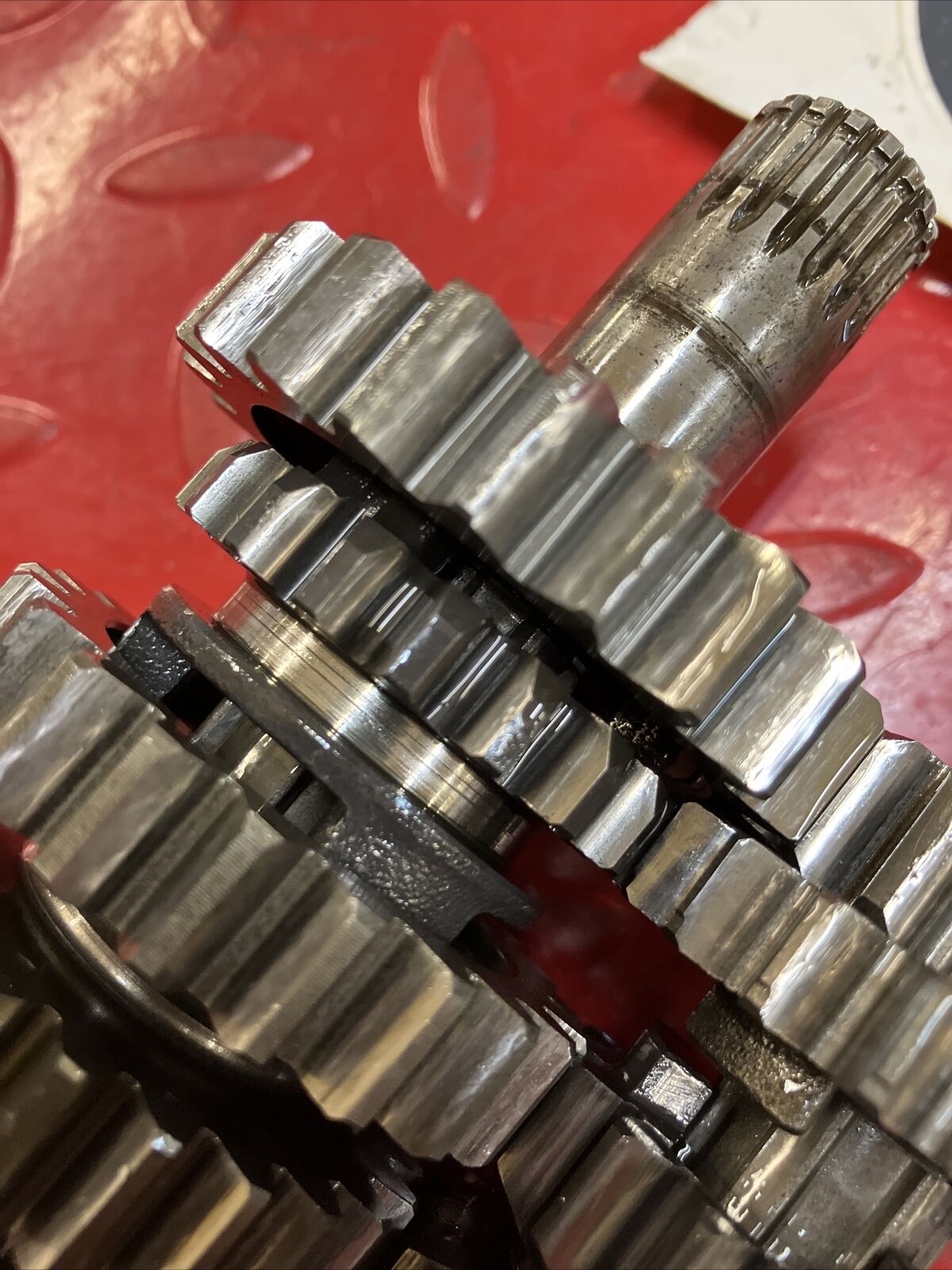 Suzuki RM125 1987 transmission mainshat countershaft gear