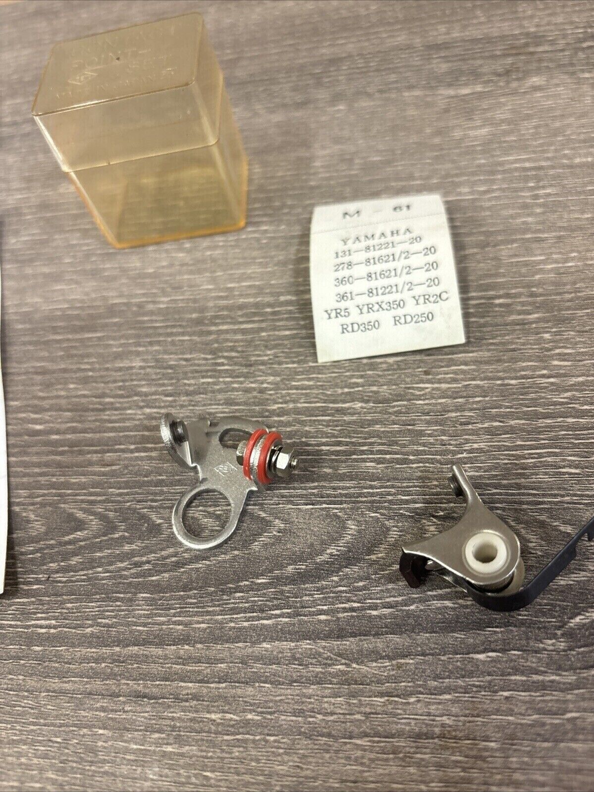 NOS F.E.W. YAMAHA YR5 YRX350 YR2C RD350 CONTACT BREAKER M-61 131-81221-20-00 J62