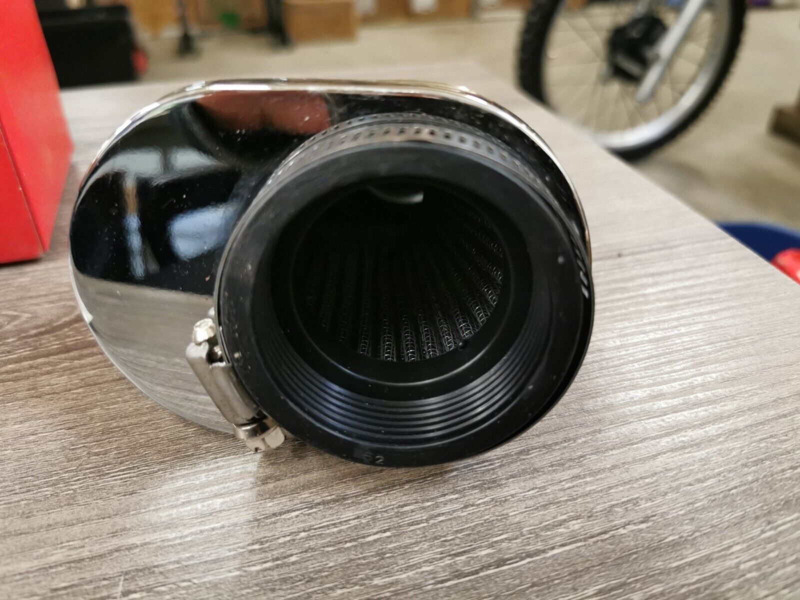 NOS Chrome Cap Air Filter  52MM 15-0036 J26