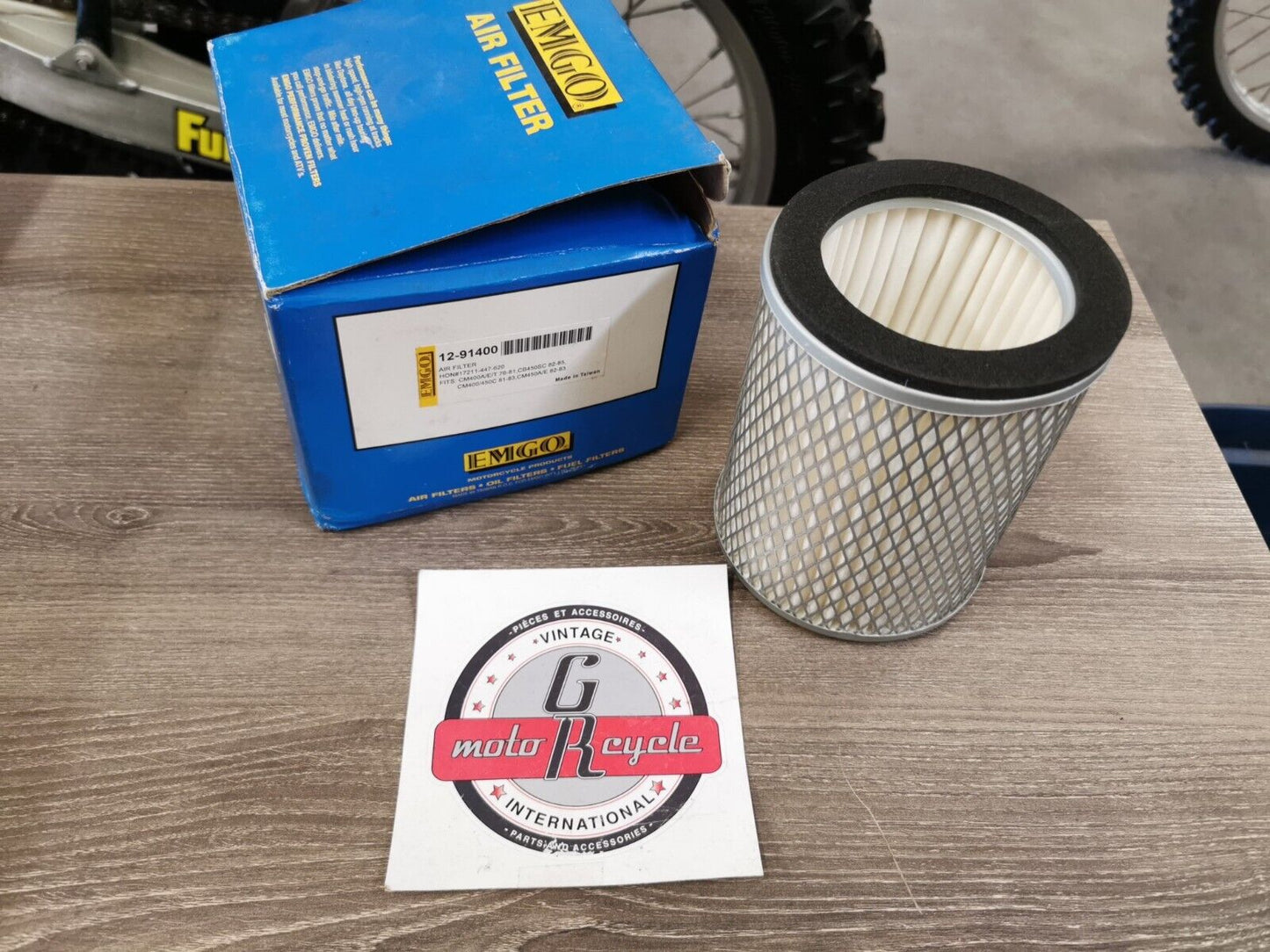 NOS EMGO Honda CM400 CM400T CM450 CB450SC Air Filter Element 12-91400 J31