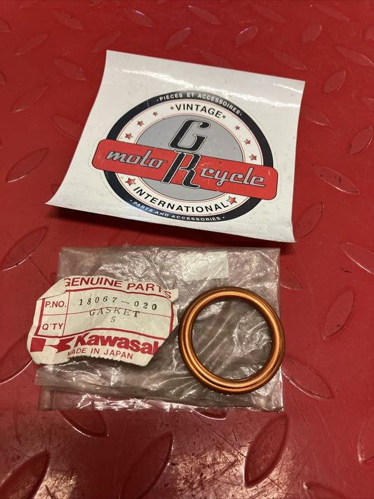 NOS KAWASAKI KZ400 KZ440 EXHAUST PIPE GASKET 18067-020 K17