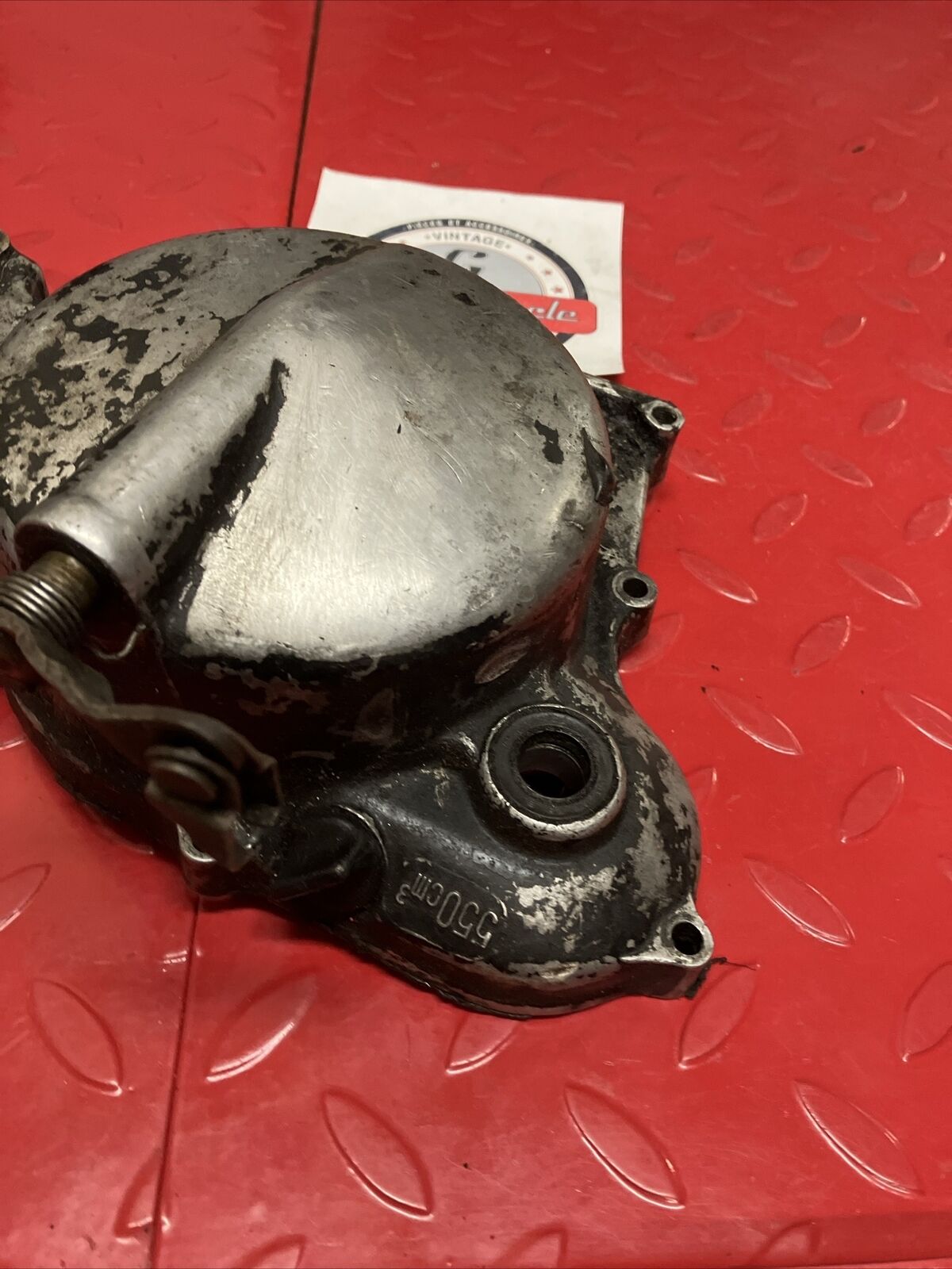 Honda CR80R 1986 Right crankcase clutch cover waterpump shaft gear