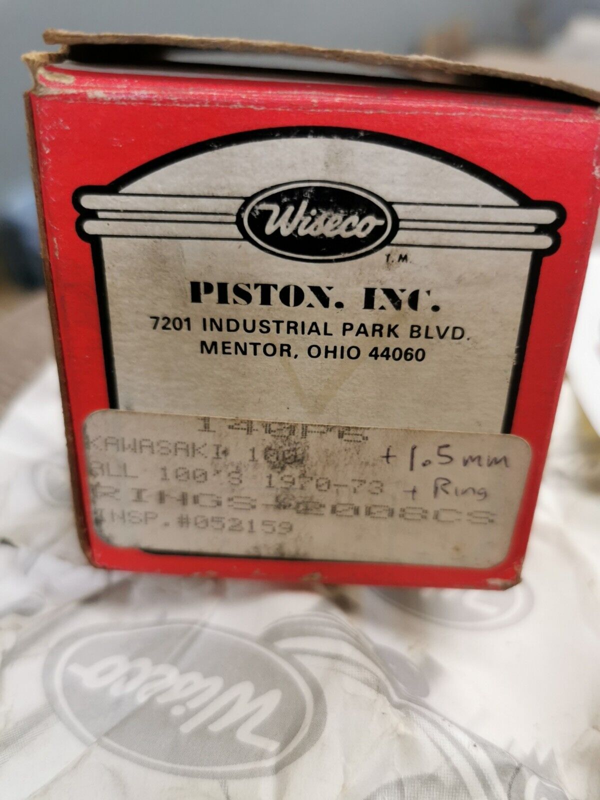 NOS WISECO KAWASAKI G4TR 1974 - 1976 PISTON KIT 060MM OVER 140P6 J20