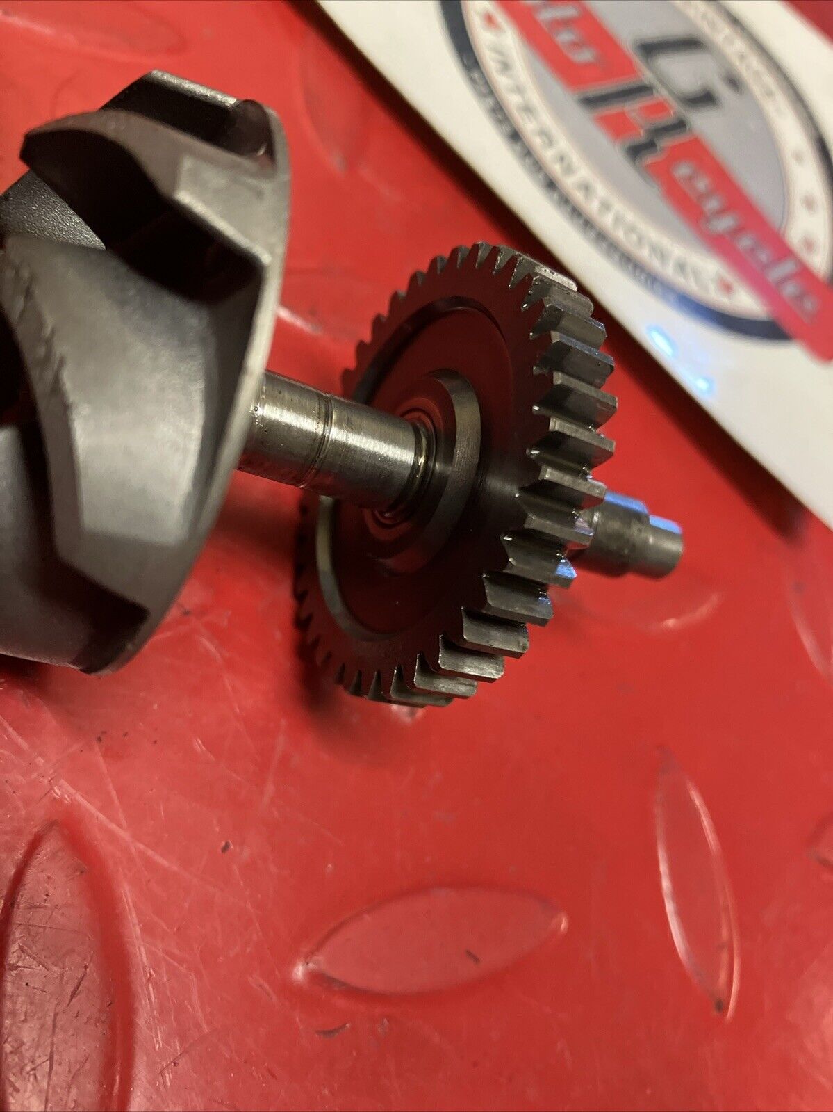 Kawasaki KX125 1987 Water pump water pump shaft gear impeller 1985 1986
