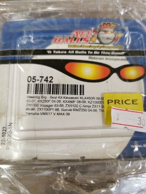 NOS ALL BALLS KLX450R KX125  KX250X  KX450F STEERING BEARING KIT 22-1023 J53