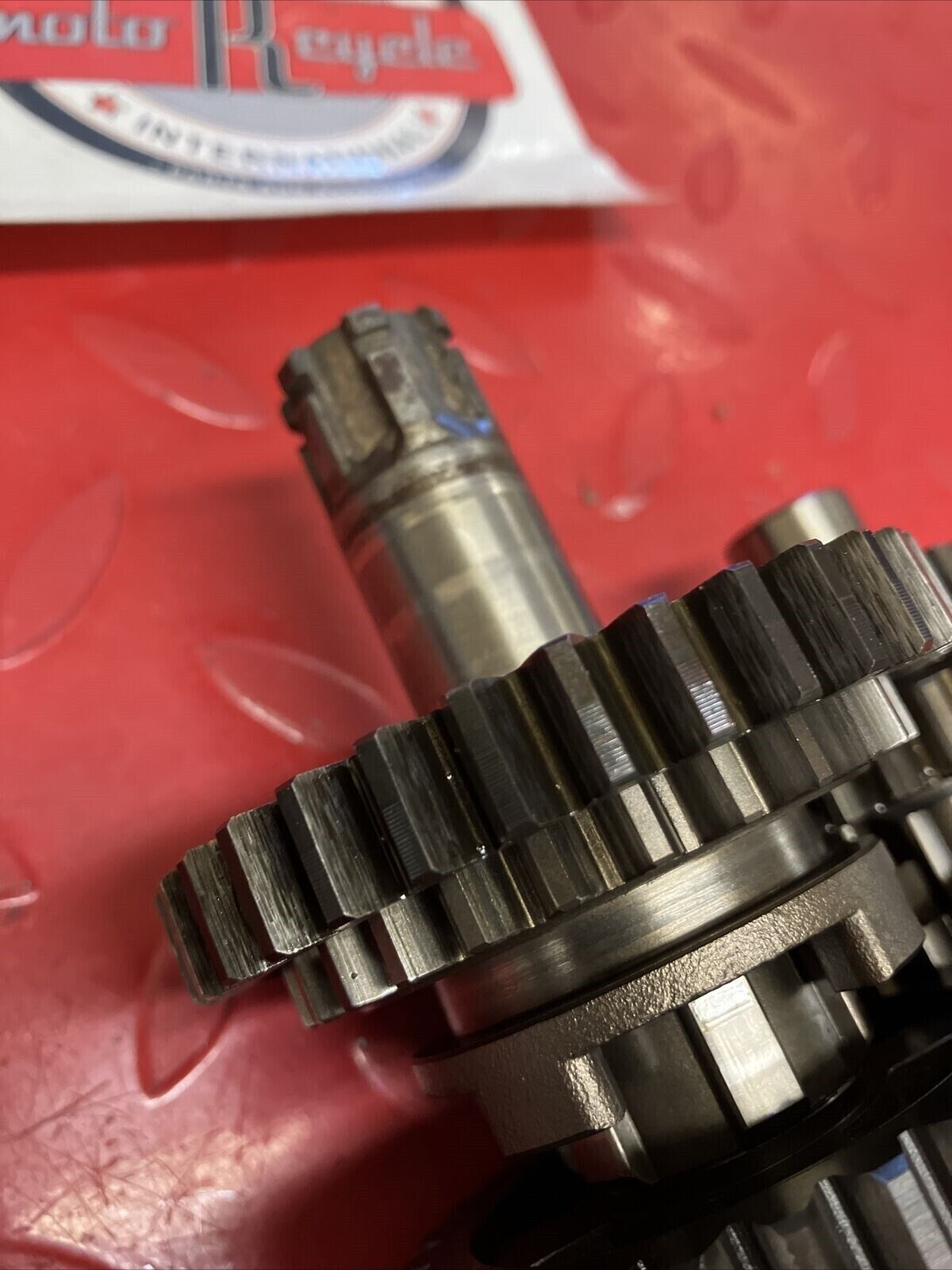 Honda XL350R 1986 transmission mainshaft countershaft main counter shaft gear