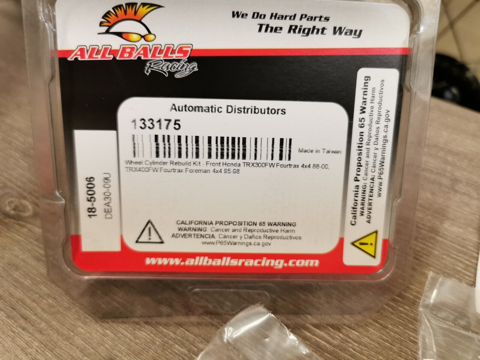 NOS ALL BALLS Honda TRX300FW TRX400FW WHEEL CYLINDER REBUILD KIT 18-5006 J51