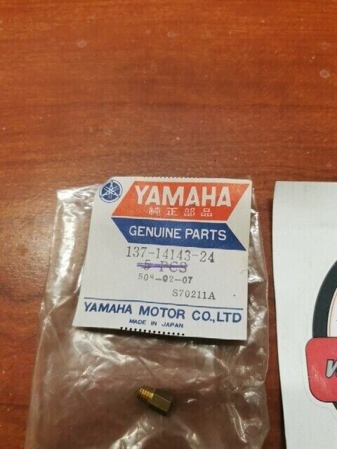 NOS Yamaha RD250 RD350 RD400 MAIN JET 137-14143-24-00 SUB 137-14143-24-A0 Y144