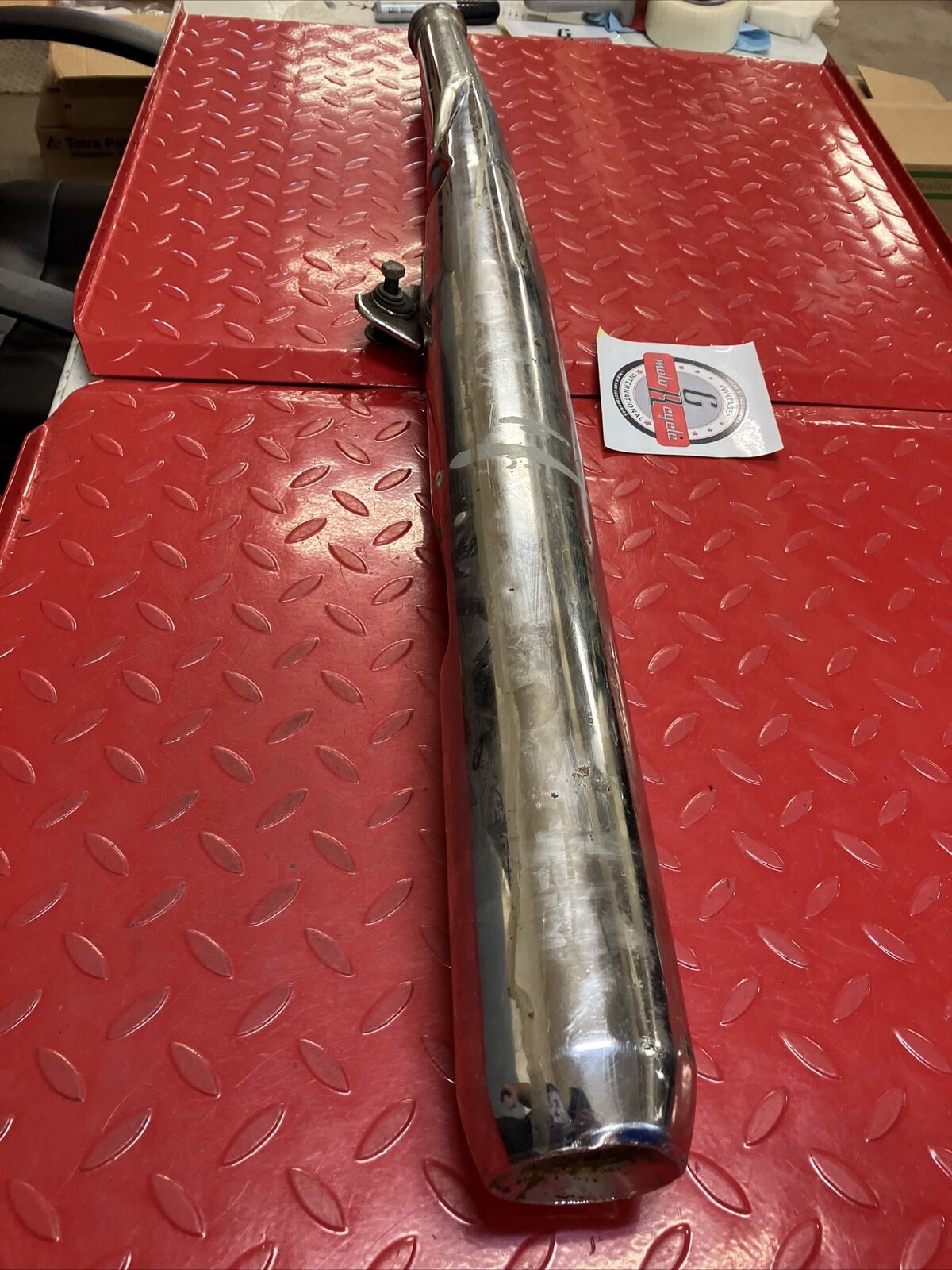 Yamaha RD400 1977 right exhaust pipe silencer 1976 1978