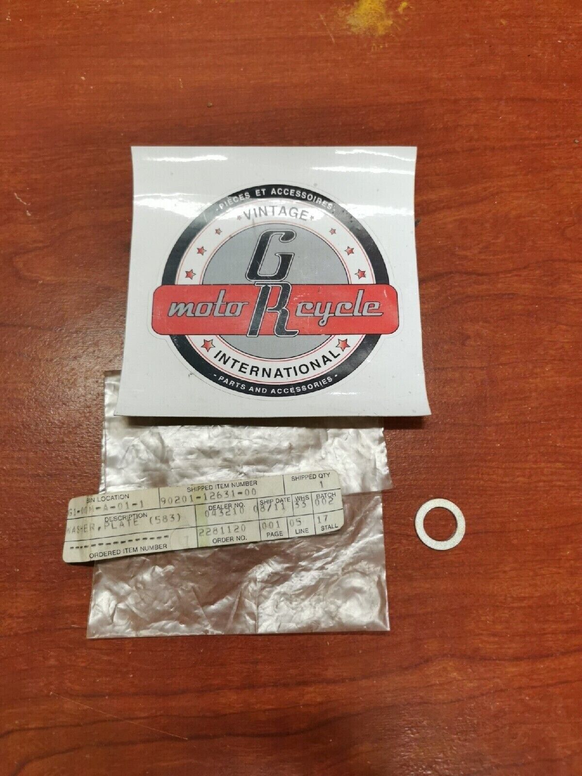 NOS Yamaha XC180 YZ80 PLATE WASHER 90201-12631-00 Y72