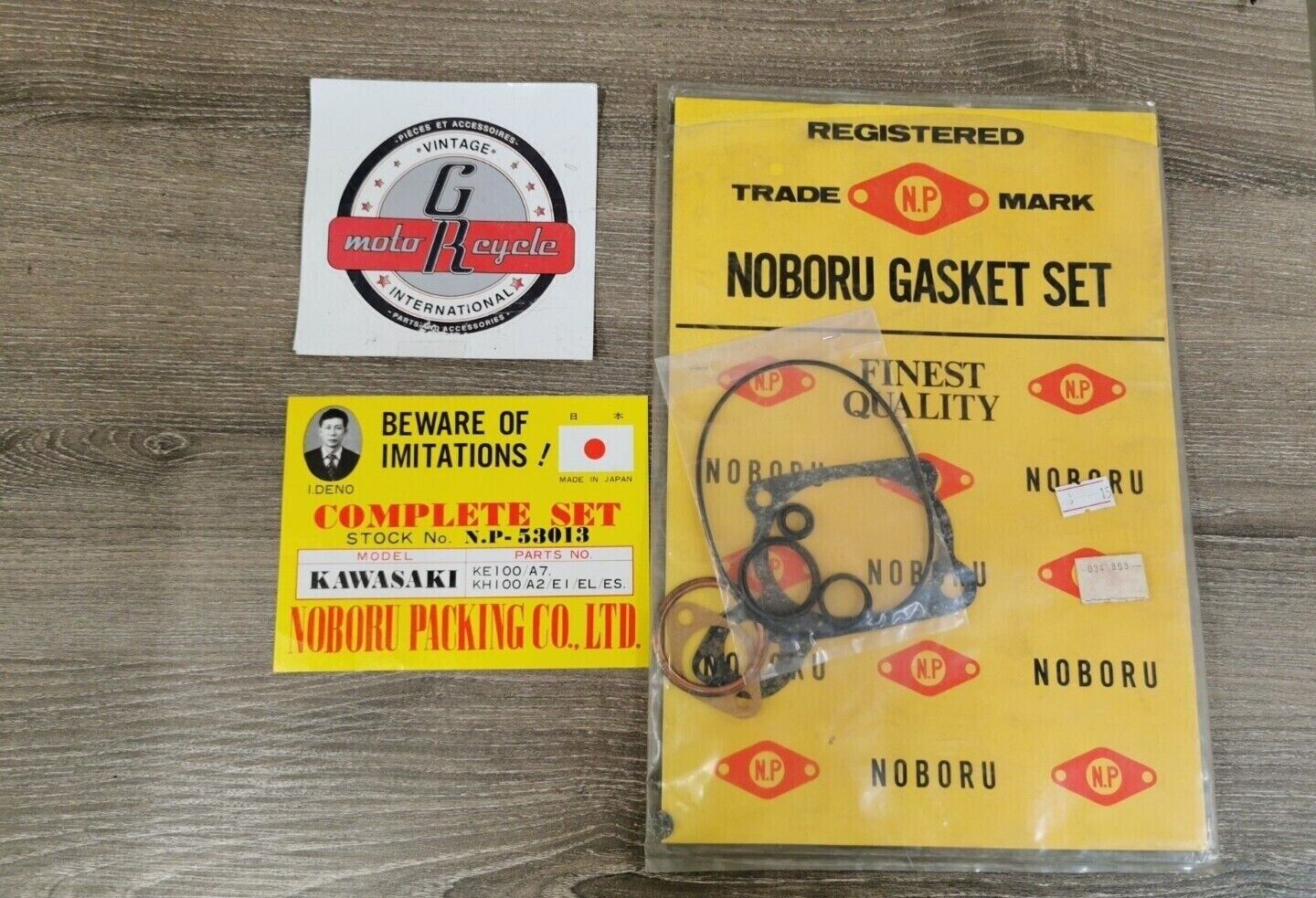 NOS NOBORU NP KAWASAKI KE100 KH100 INCOMPLETE GASKET KIT SET NP- 53013 J46