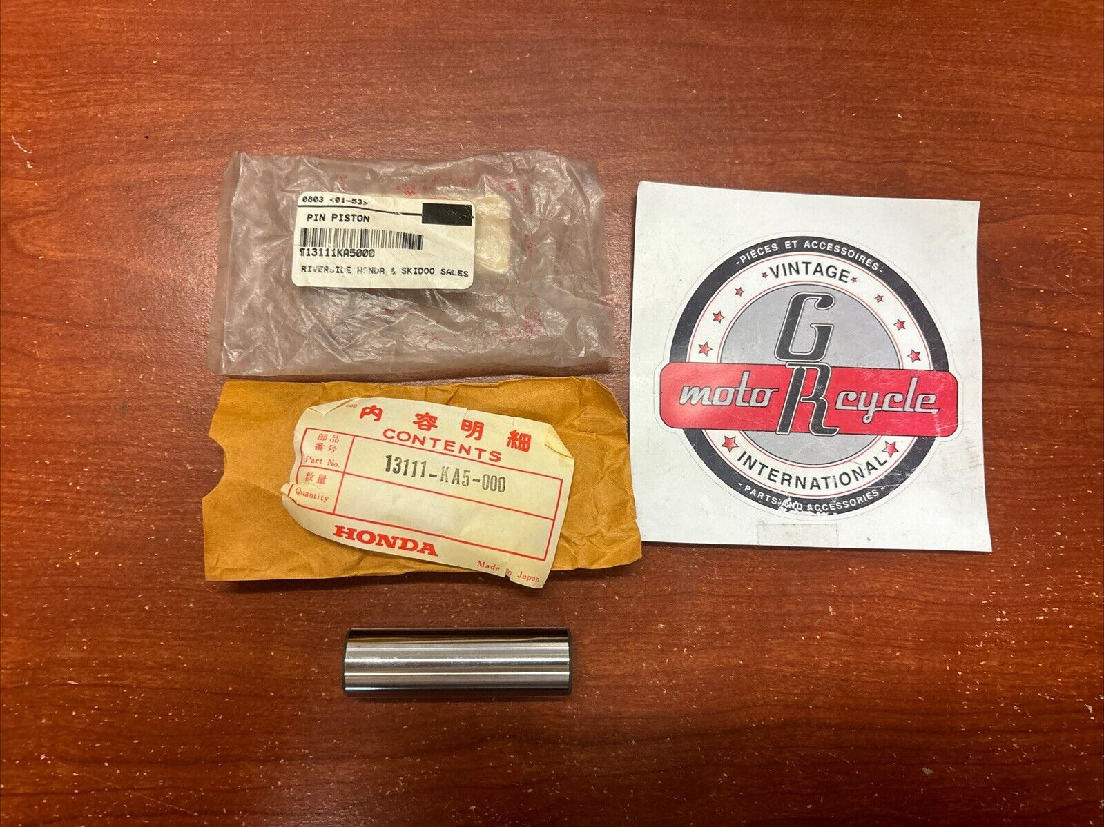NOS Honda 1981 CR450R PISTON PIN 13111-KA5-000 H140