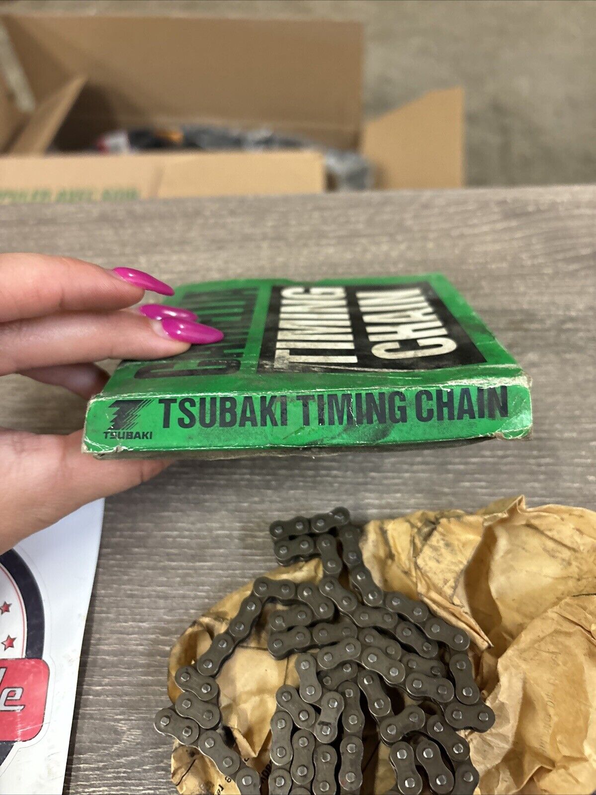 NOS TSUBAKI YAMAHA 1987 - 1996 TW200 82 83 XT200 LT-4WD CAM CHAIN BS25H-104L J62