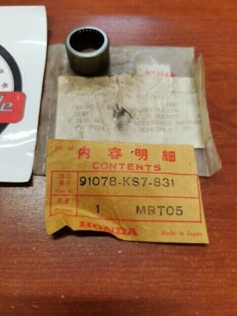 NOS Honda 1988 CR250R NEEDLE BEARING 91078-KS7-831 SUB. 91078-KS7-833 H71