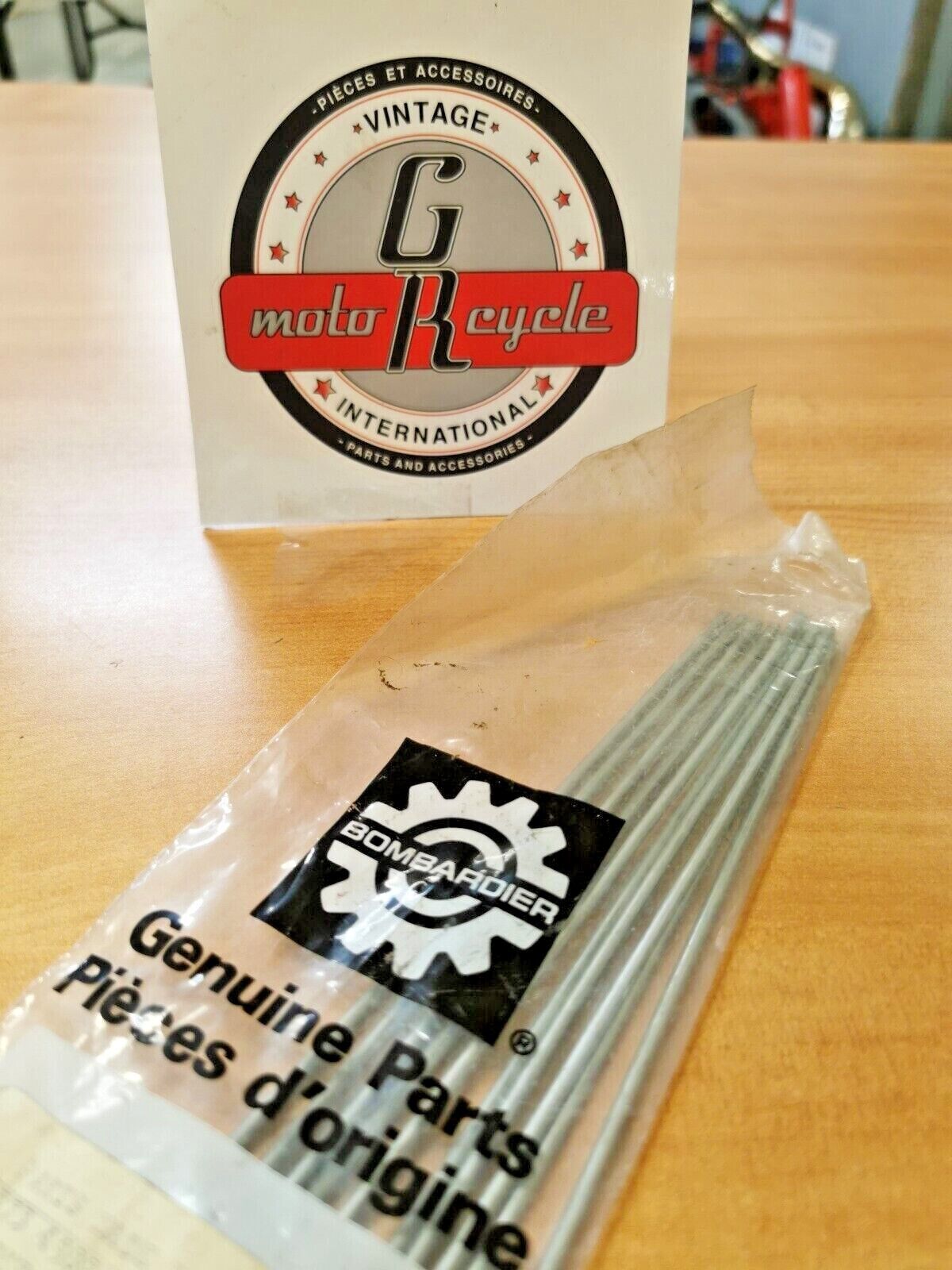 NOS BOMBARDIER PUCH MAXI  SPOKE  773-490-269  QTY 9  P1