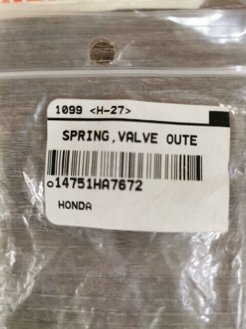 NOS HONDA TRX350D TRX350 1987 - 1993 SPRING VALVE OUT 14751-HA7-672 H111
