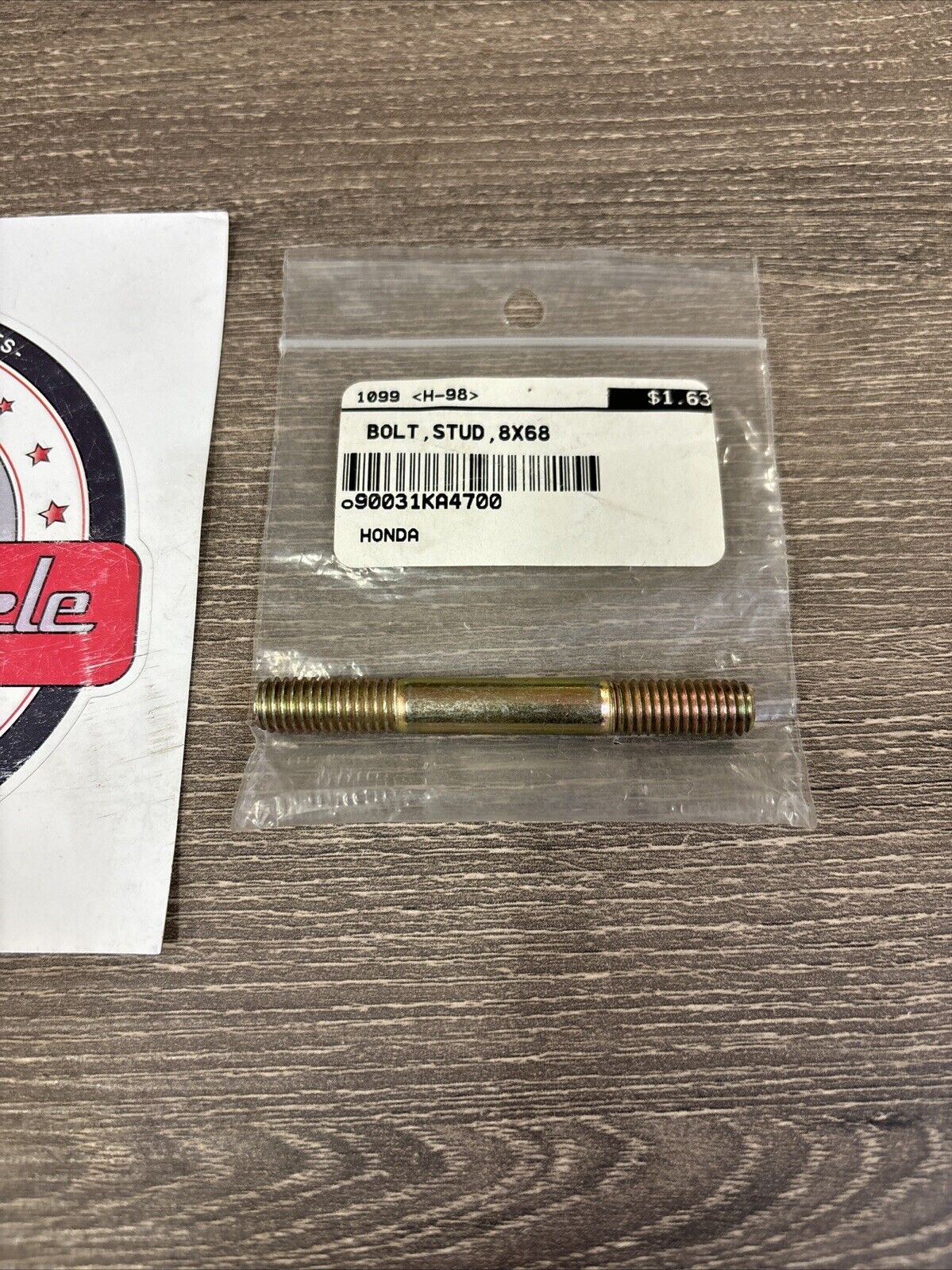 NOS Honda 1982 CR250R STUD BOLT 8X68 90031-KA4-700 H135