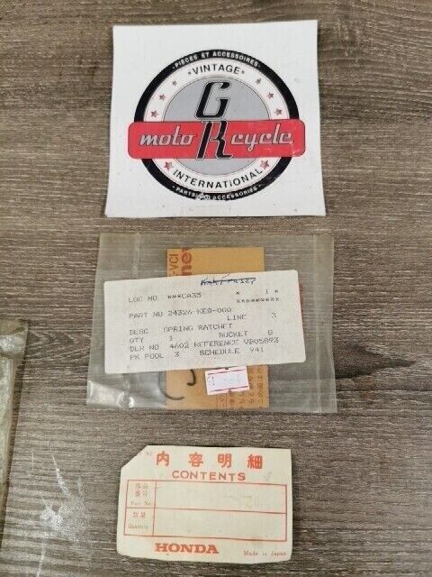 NOS HONDA VF400F VF500C 1982 - 1984 SPRING RATCHET 24326-KE8-000 H76