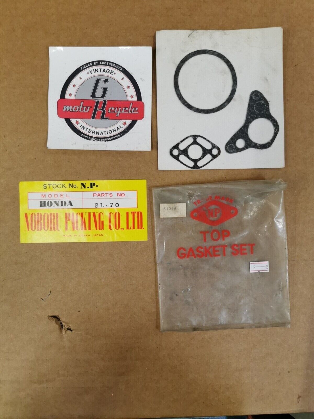 NOS NOBORU HONDA SL70 TOP END GASKET KIT INCOMPLETE SET  J49