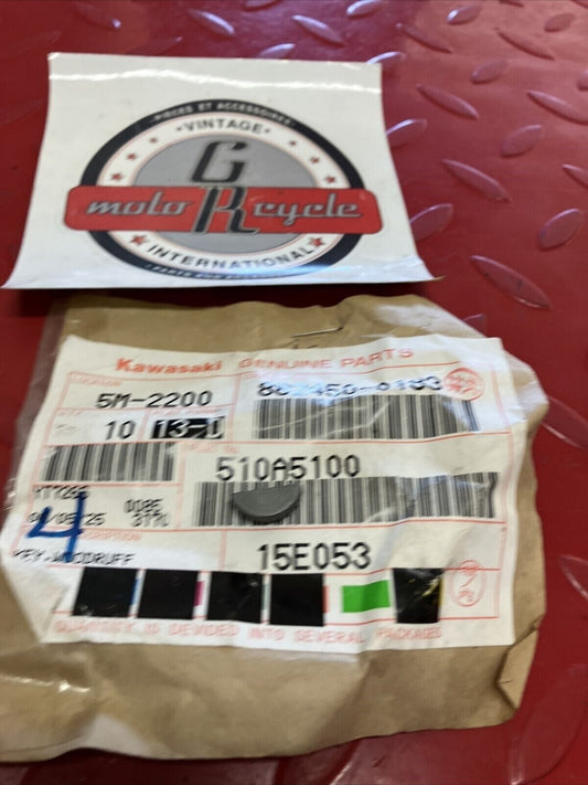 NEW NOS KAWASAKI WOODRUFF KEY 510A5100 K12