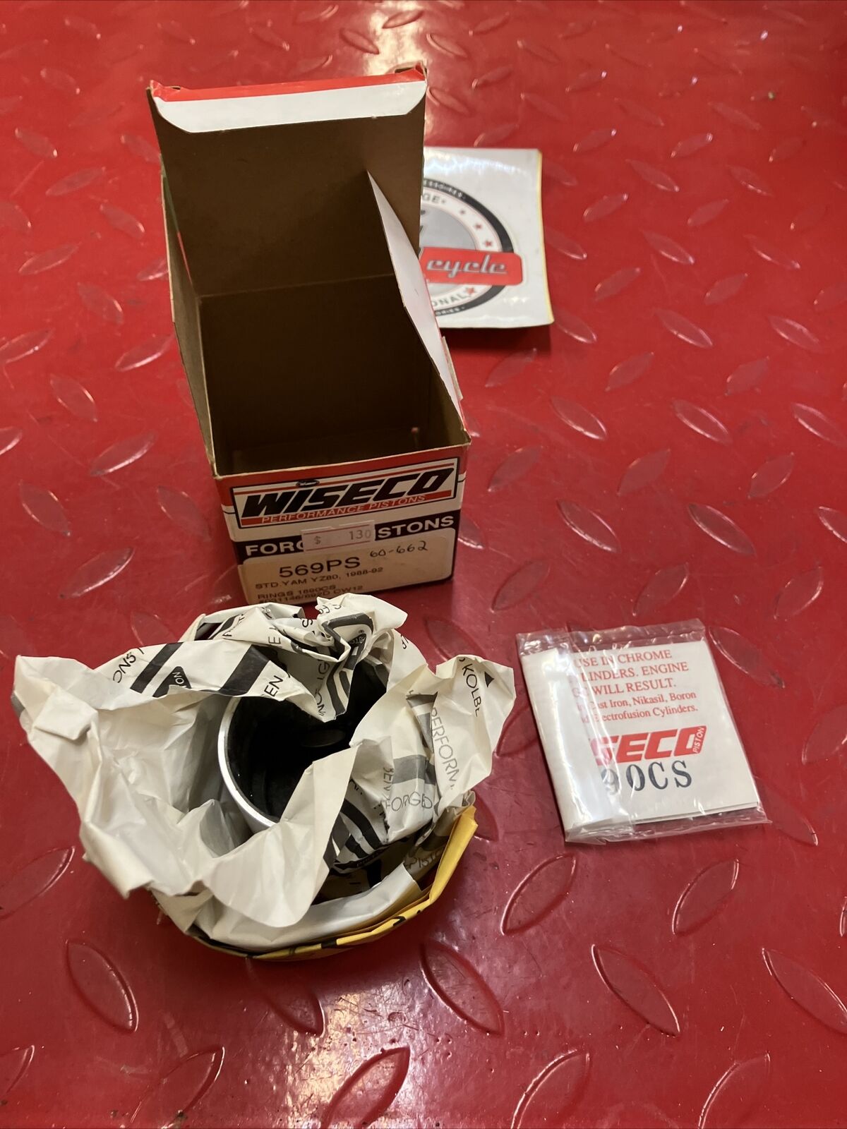 NOS Wiseco YZ80 1988 1992 PISTON RING / NO PIN & CIRCLIP 569PS 569M04800 48MM J5