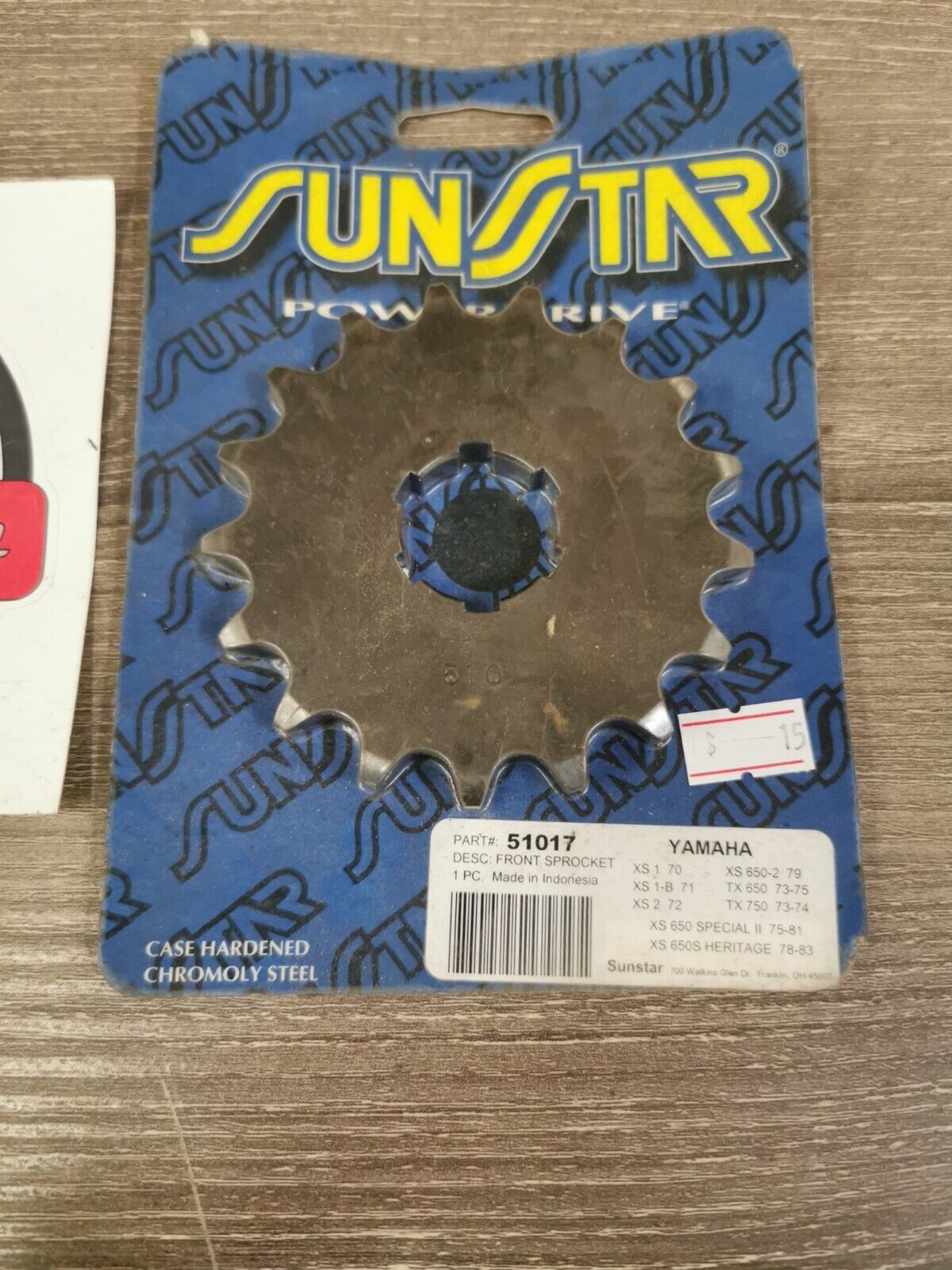 NOS SUNSTAR XS650 TX650 TX750 Front Wheel SPROCKET 17T 51017 J19