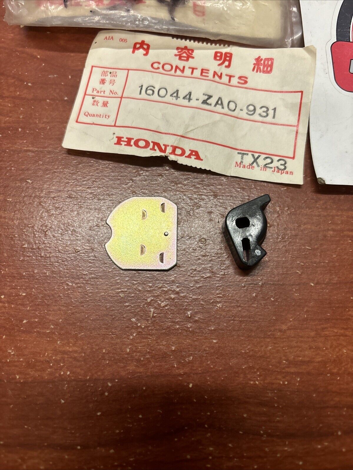NOS Honda ES6500 GX360 CHOKE SET INCOMPLETE 16044-ZA0-931 SUB 16044-ZA0-932 H182