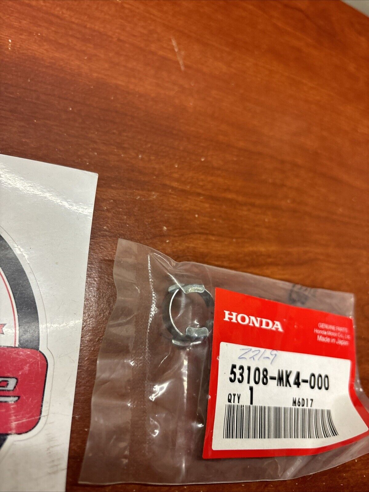 NOS Honda ATC110 CB450S CB650 CB750 HANDLE WEIGHT SNAP RING 53108-MK4-000 H170