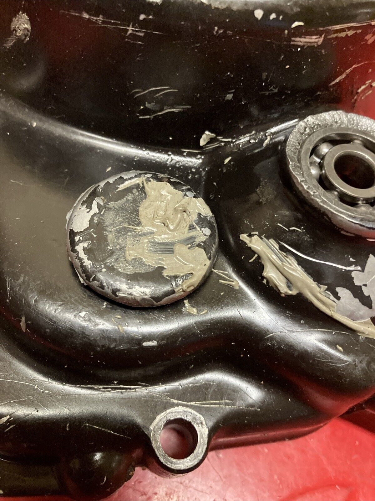 Kawasaki KDX200 1986 Right crankcase clutch cover 1987 NEED REPAIR