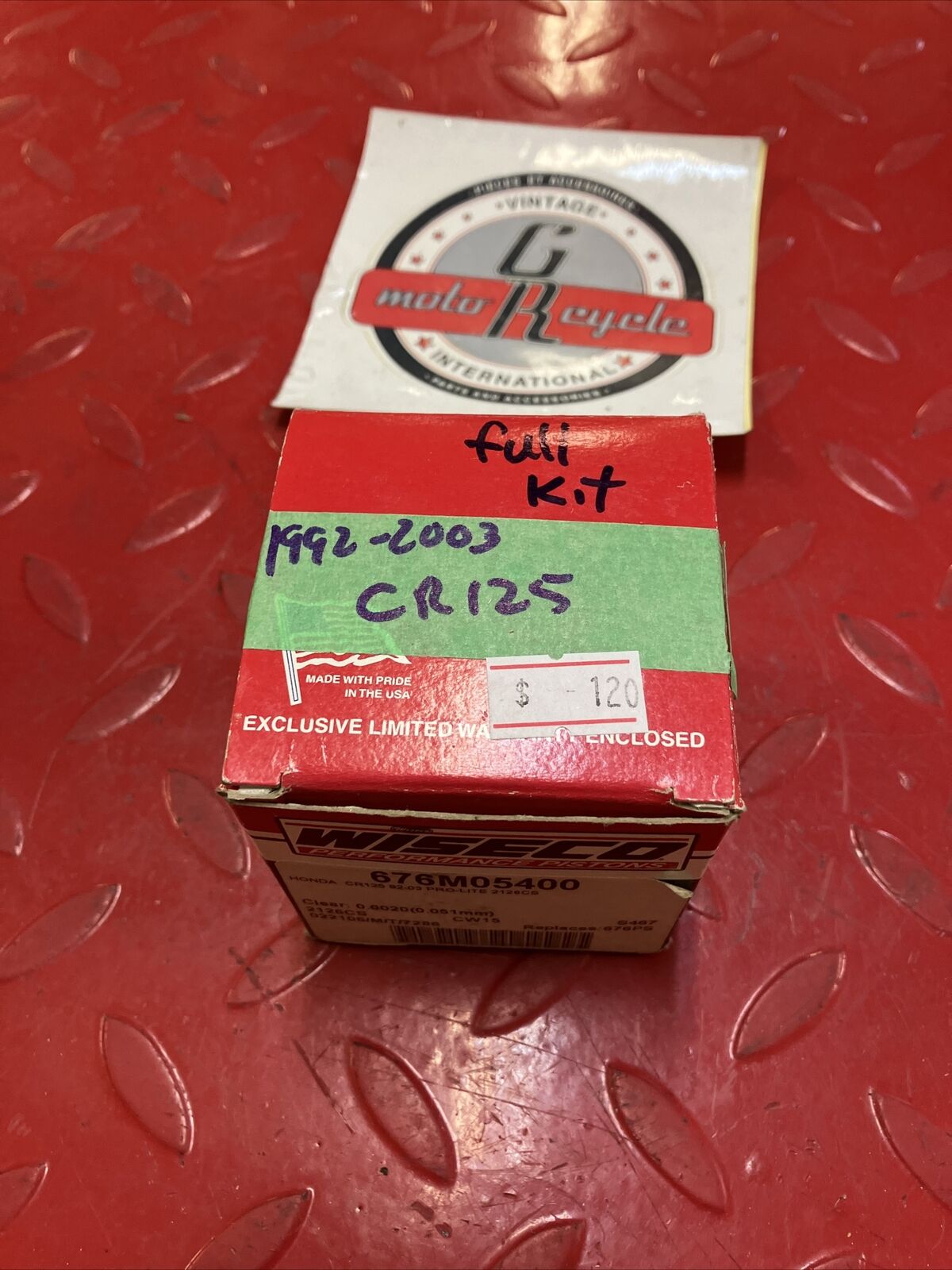NOS Wiseco CR125R 1992 - 2003 FULL PISTON KIT 676M05400 54MM J5