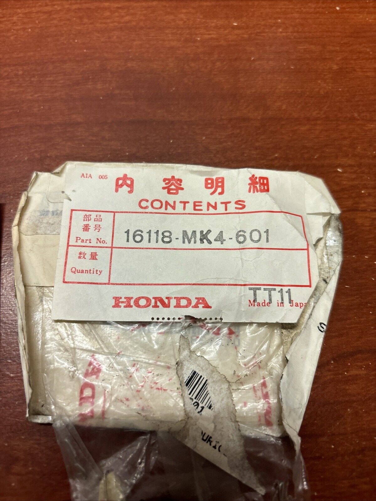NOS Honda GB250 TRX350 XBR500 XL250 SEALING CAP CABLE 16118-MK4-601 H170