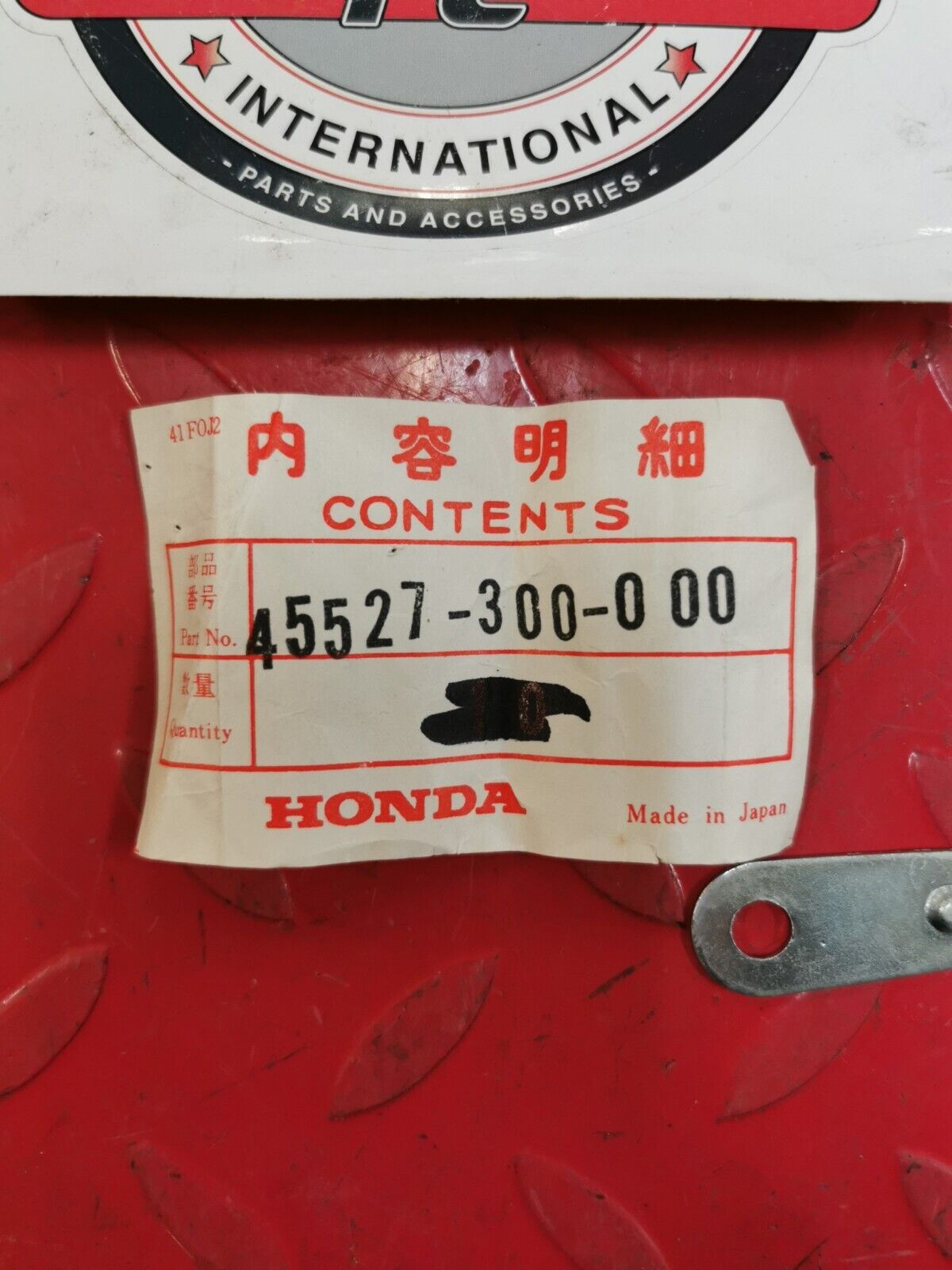 NOS Honda 1976 CB750 CB350 CB500 CB550 GL1000 LEVER BUSH PLATE 45527-300-000 H31