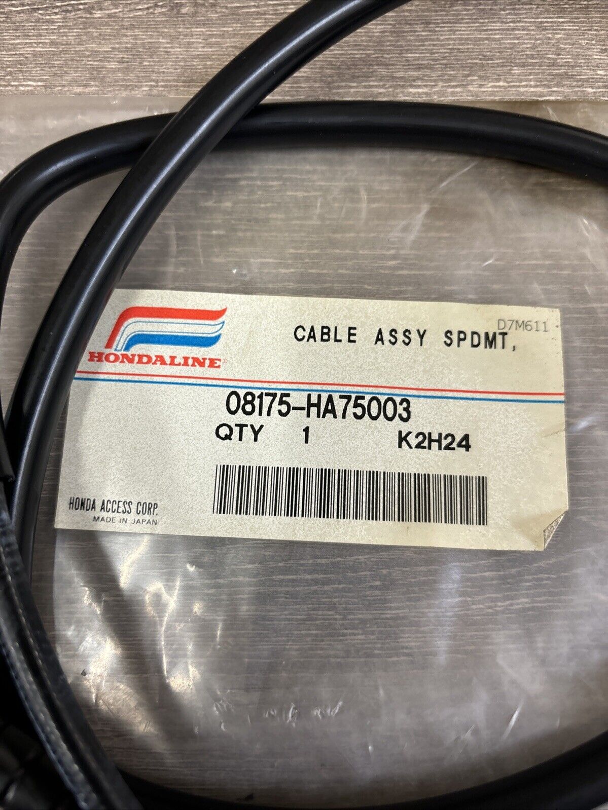 NOS Honda 1986 - 1989 TRX350 SPEEDOMETER CABLE 08175-HA75003 H116