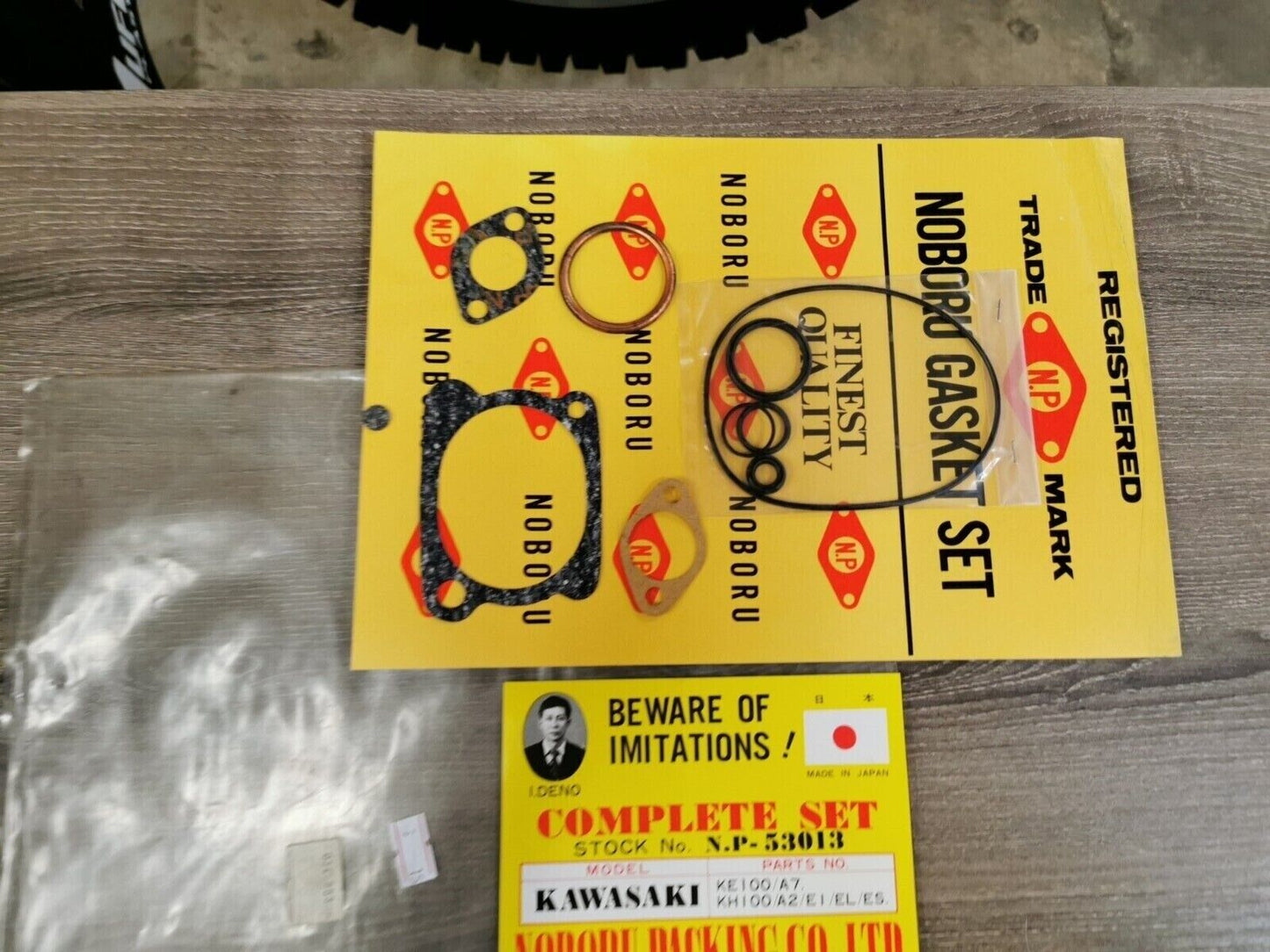 NOS NOBORU NP KAWASAKI KE100 KH100 INCOMPLETE GASKET KIT SET NP- 53013 J46