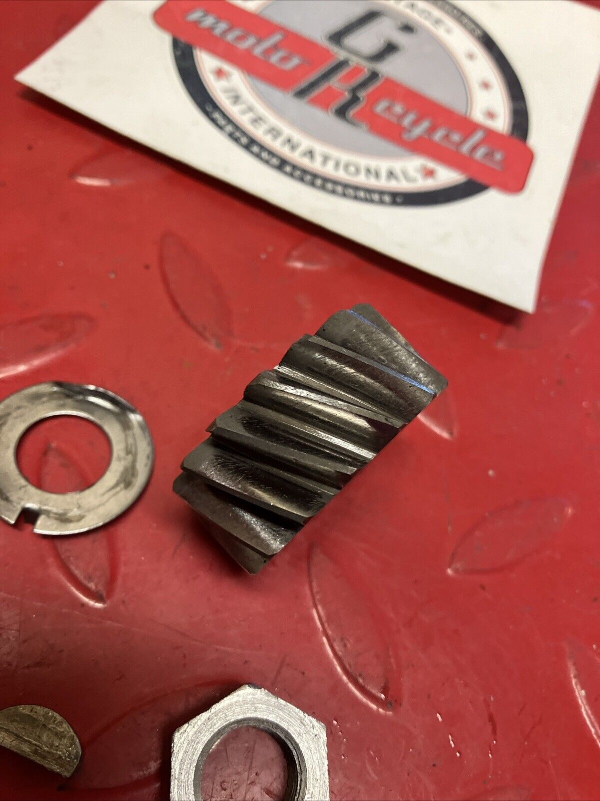 Suzuki RV90 1975 crankshaft crank shaft primary drive gear