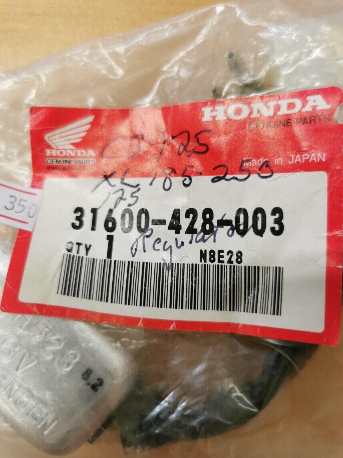 NOS HONDA CB125S XL250S XL125S XL185S 1978 - 1984   REGULATOR 31600-428-003  H29
