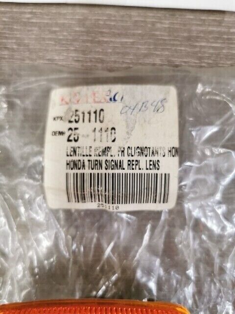 NOS HONDA TURN SIGNAL LENS 25-1110 J61