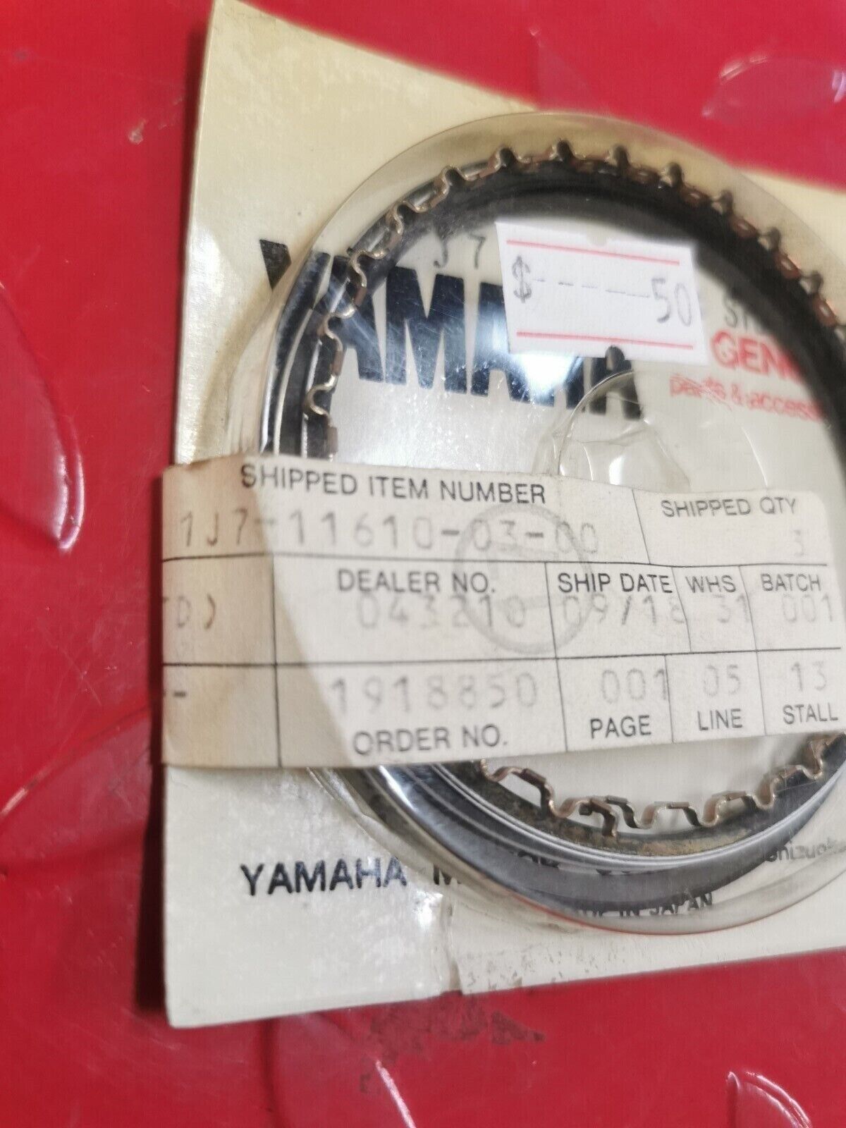 NOS YAMAHA XS750 1977 PISTON RING SET STD 1J7-11610-03-00 Y27