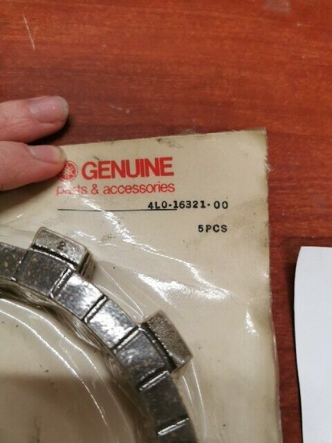 NOS Yamaha FRICTION PLATE QTY.5 4L0-16321-00 SUB 4L0-16321-01 256-16321-00 Y118