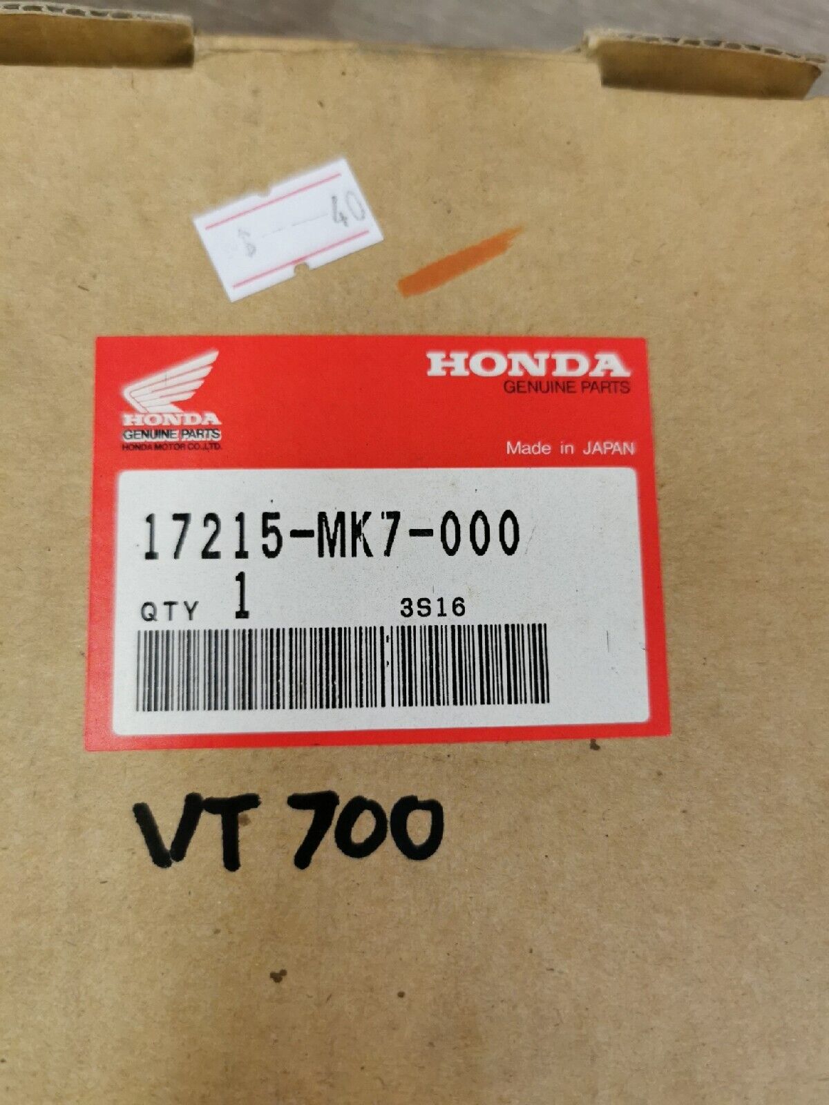 NOS HONDA VT700 1986 ELEMENT AIR FILTER 17215-MK7-000 H43