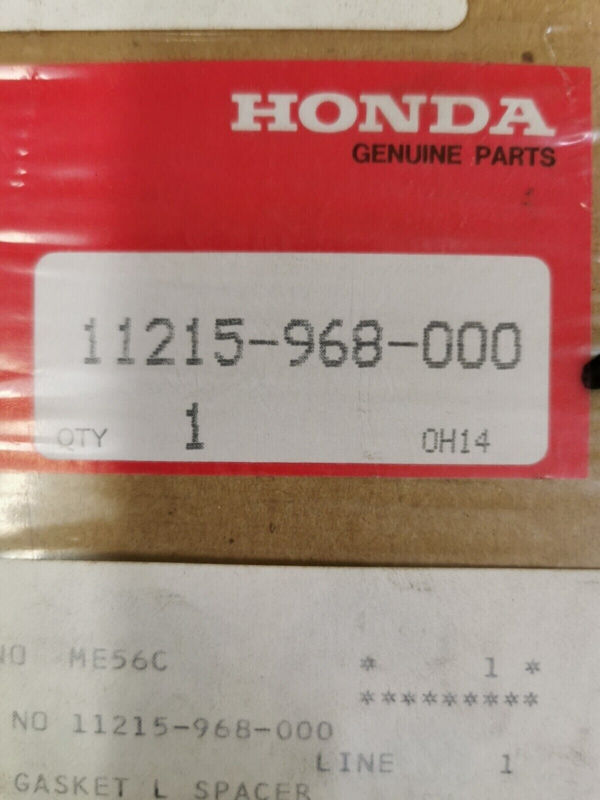 NOS HONDA ATC125 1984 GASKET L SPACER 11215-968-000 H61