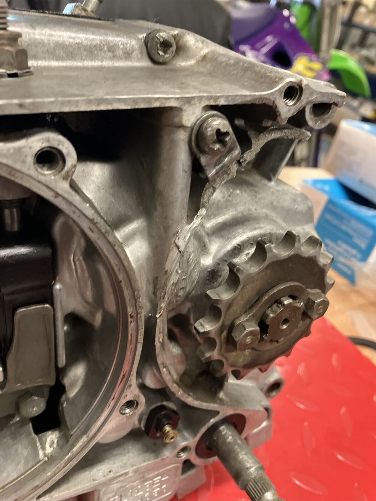 Honda TL125 K1 1974 engine motor bottom end crankcase transmission crankshaft