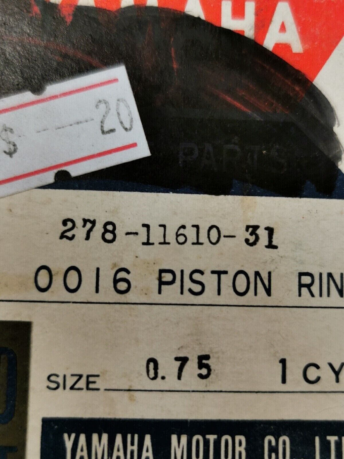 NOS YAMAHA R5  1970 - 1972  PISTON RING SET 0.75   278-11610-31-00    Y51