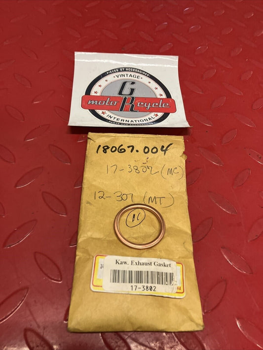 NOS KAWASAKI MC EXHAUST PIPE GASKET 18067-004 17-3802 12-307 K18