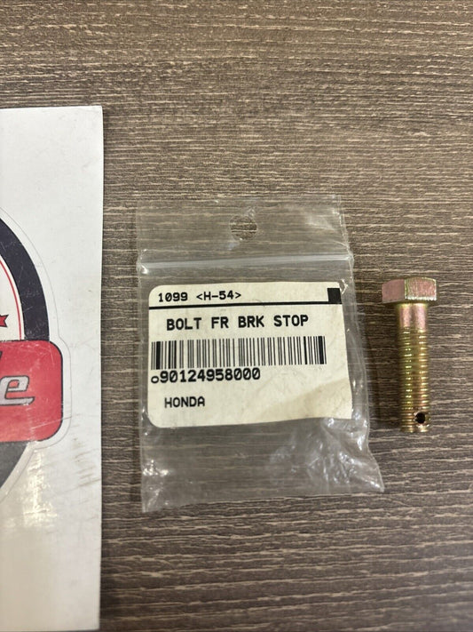 NOS Honda 1981 ATC185S ATC200 FRONT BRAKE STOP BOLT 90124-958-000 H132