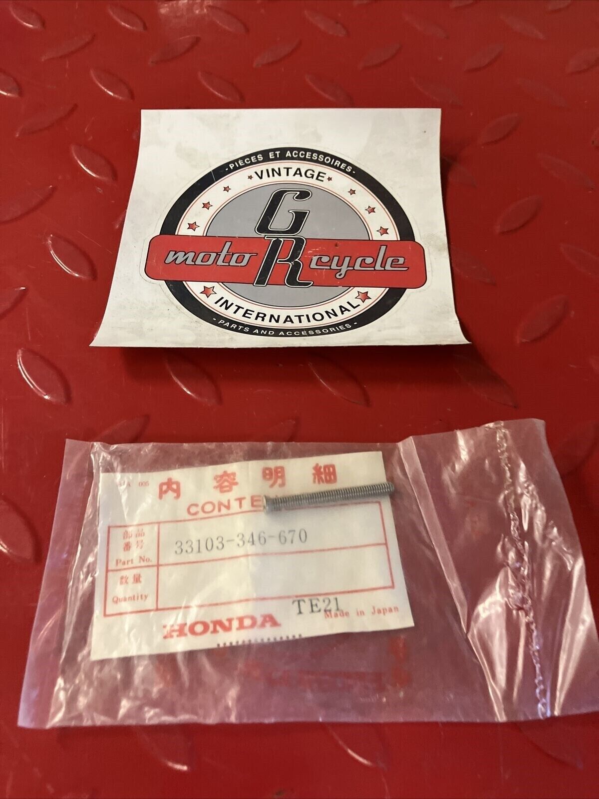 NOS HONDA SCREW BEAM ADJUSTING 33103-346-670 H24