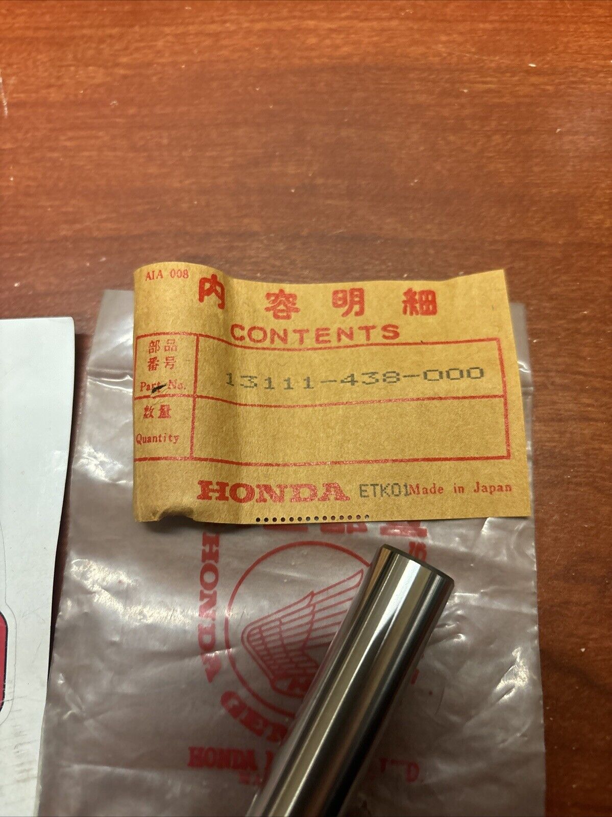 NOS Honda CB750 CB900 PISTON PIN 13111-438-000 SUB 13111-300-000 H169